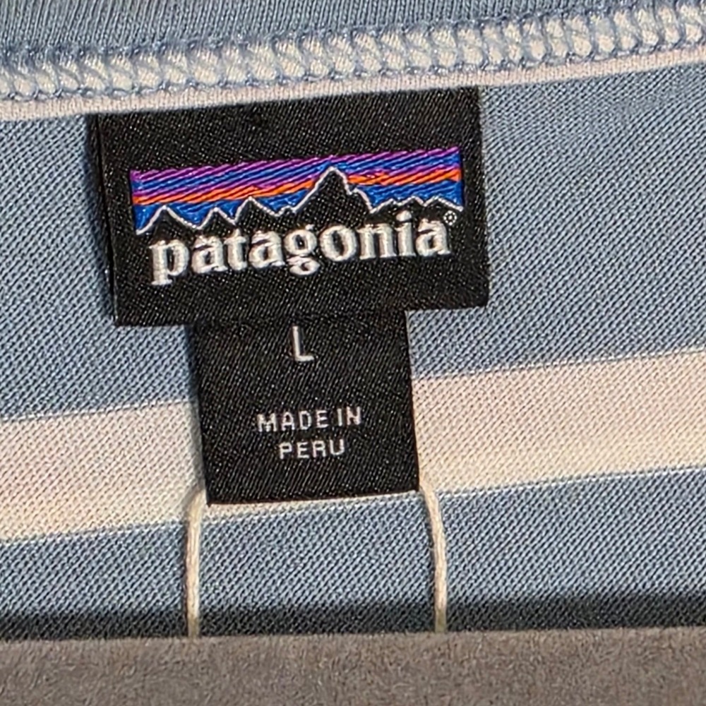 Patagonia Regenerative Organic Cotton Tank Top Women Large Sunset Stripes New - Picture 2 of 5